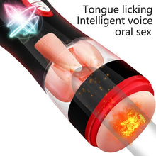 Load image into Gallery viewer, Deep Throat Aircraft Cup Men's Intelligent Speech Warming Foreign Trade Vibration Masturbation Adult Sex Products Issuing