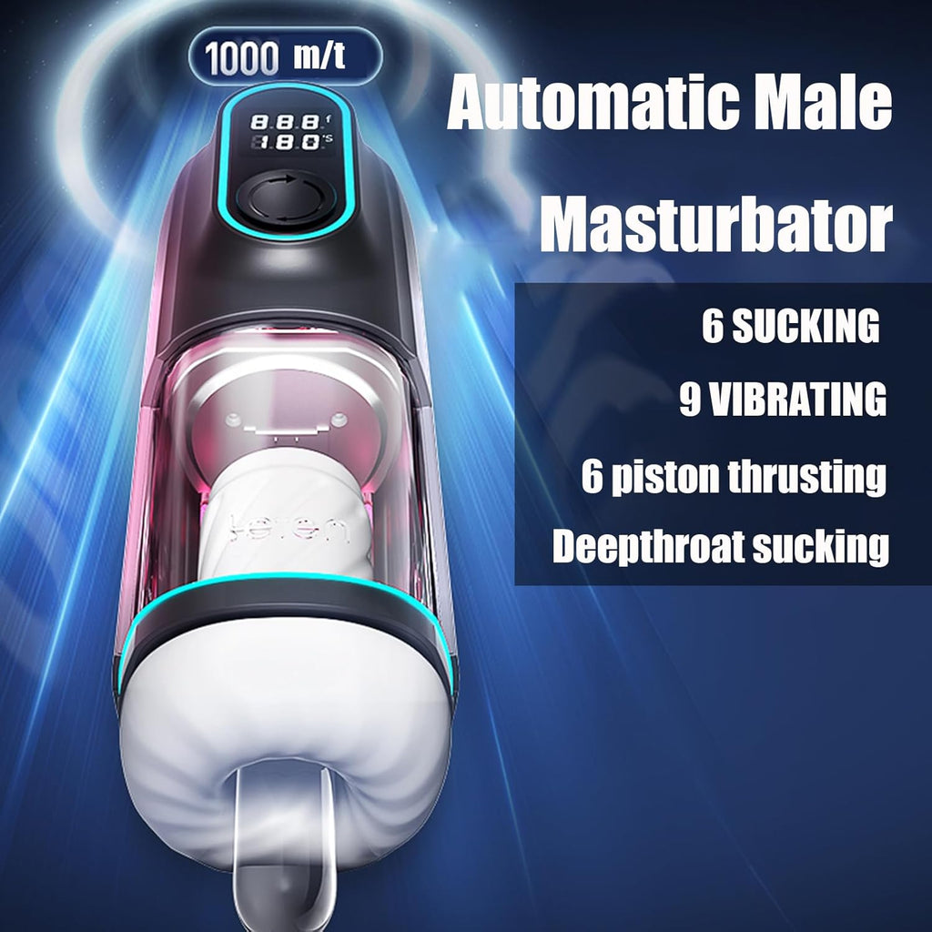 Fully Automatic Male Masturbator & Penis Enlargement Pump: 6 Modes, Featuring Thrusting, Suction, and Heating Functions