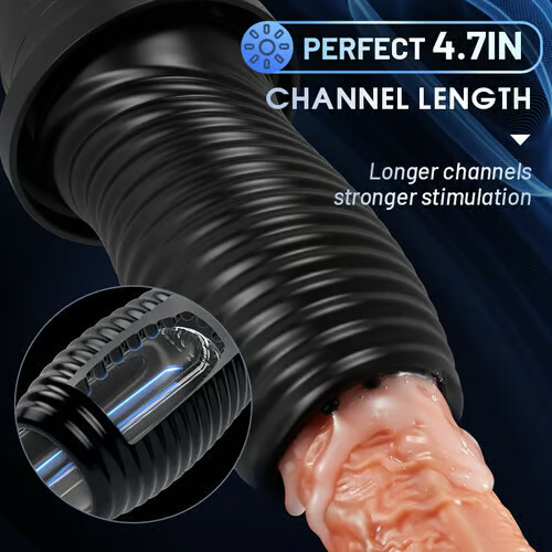 Electric masturbator for men with 7 vibration modes, 360° rotating silicone pocket pussy, and 3D realistic spiral texture. Sex toy for masturbation, blowjobs, sucking, and penis training.