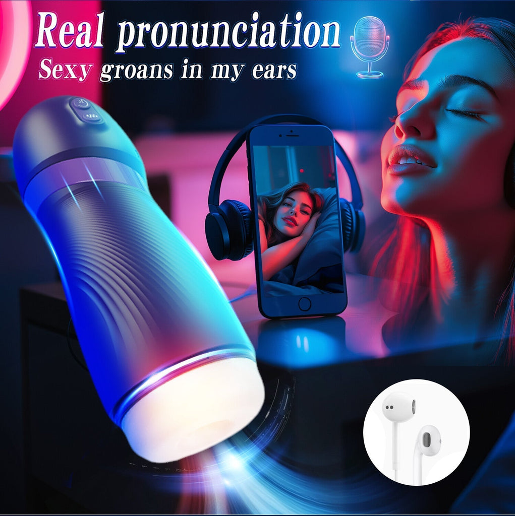 An ultra-realistic vaginal masturbator featuring 9 vibration and suction modes, delivering a 3D tactile sensation.