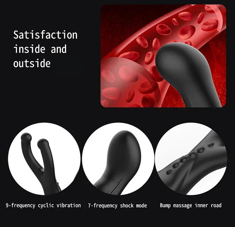 Prostate Massager Rotating Anal Vibrator Male Masturbator Butt Plug Vibrators