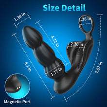 Load image into Gallery viewer, Penelope -3 Thrusting 10 Vibrating Cock Ring Prostate &amp; Perineal Massager