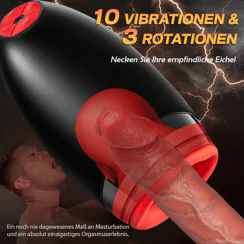 3 in 1 Glans Massage Master Trainer 3 Spinning 5 Suction Male Mastubators