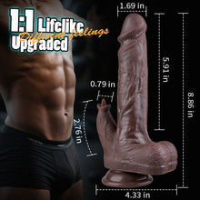 Load image into Gallery viewer, Swing Thrusting with Heating Modes 1:1 Lifelike Upgraded Licking Dildo