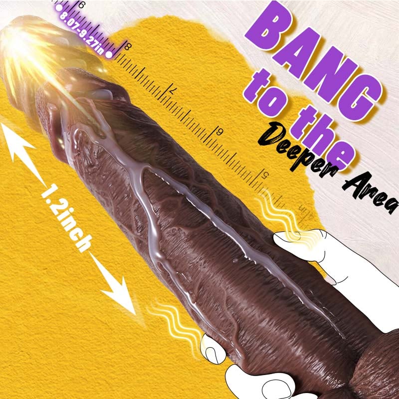 Extra Large Outrider Vibrating Thrusting Thick Long Lifelike Dildo 10.75 In