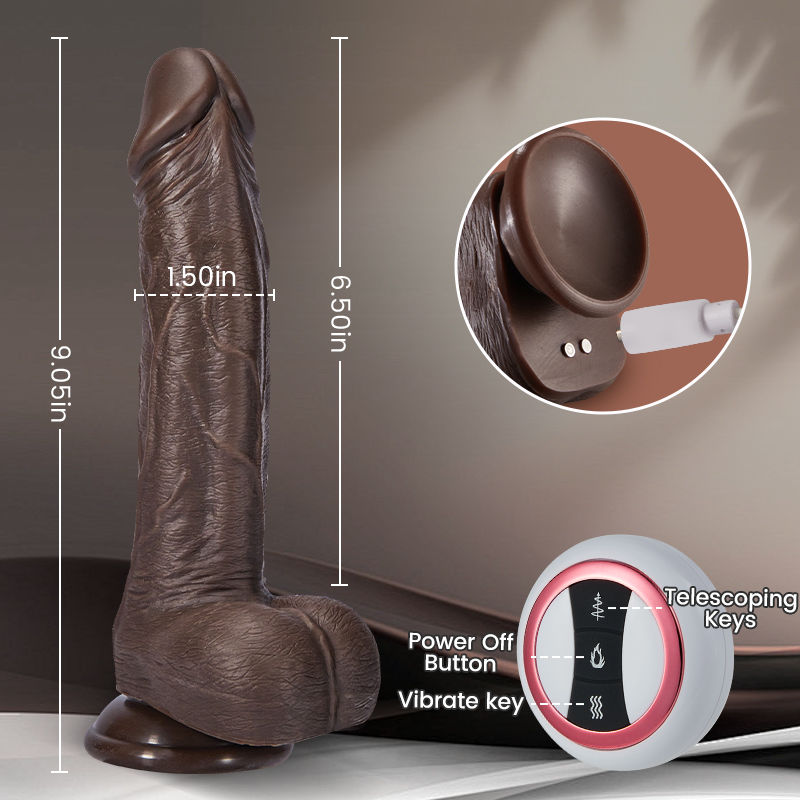 Wilson - 8.7 Inch Remote Control 5 Thrusting 10 Vibrating Rotating Dildo
