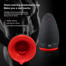 Load image into Gallery viewer, Hot Kiss Cup Men's Silicone Full-automatic Heated Oral Sex Apparatus Three-point Deep Throat Tongue Lick 6-frequency Vibration Level 3 Strength