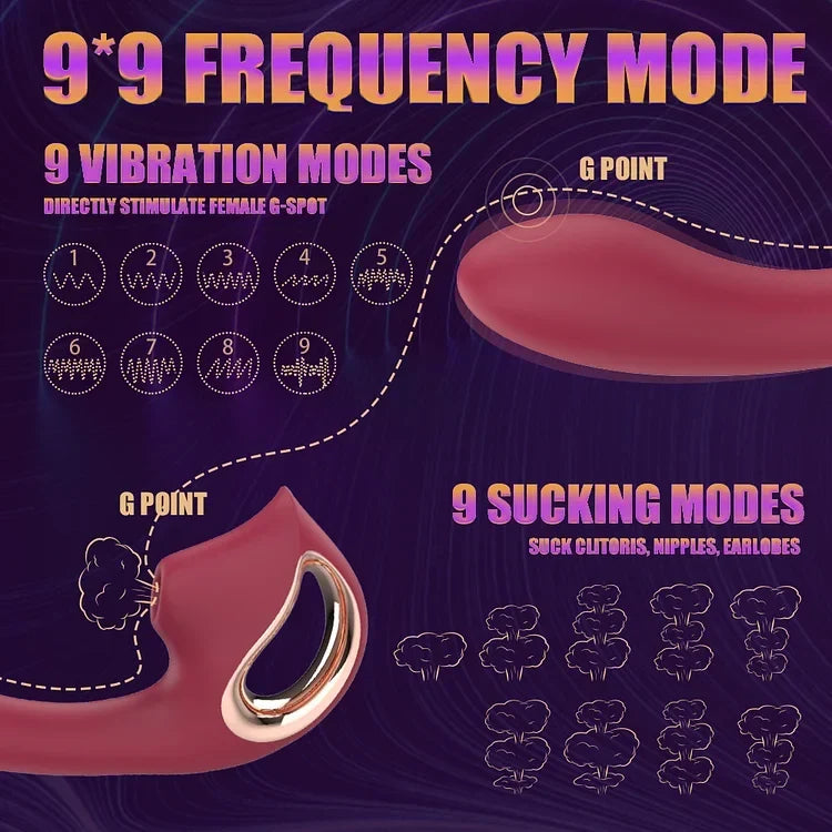Fashion Women's Masturbation G-spot Stick Sucking Vibrating Stick Husband And Wife Share Adult Articles
