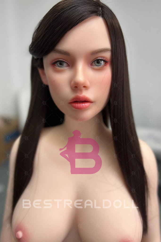 US Stock - RIDMII Unique Design Fiora 164cm #1130E Silicone ROS Head Sex Doll TPE Body Orlal sex Adult Love Doll (Free 2ND Head)