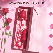 Load image into Gallery viewer, Rose Toy Vibrator Female Telescopic Egg Jumping  Tongue Licker Sex Toys