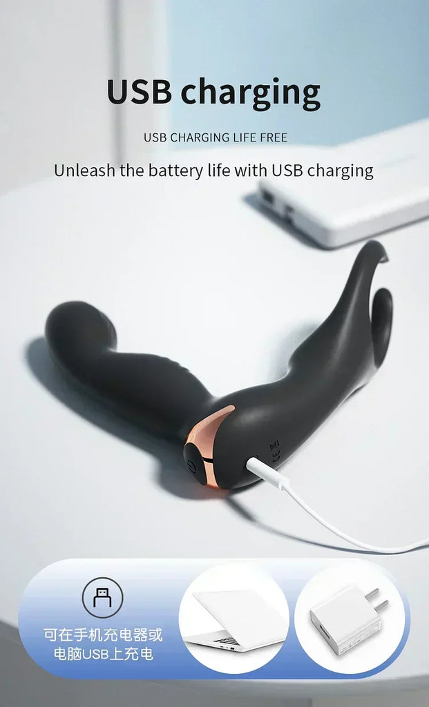 Anal Plug Pull Prostate Massager Wireless Remote Control Double Shock Sex Masturbator Adult Products