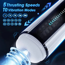 Load image into Gallery viewer, Fantasy Aircraft Cup Men's Fully Automatic Telescopic Warming Pronunciation Electric Masturator