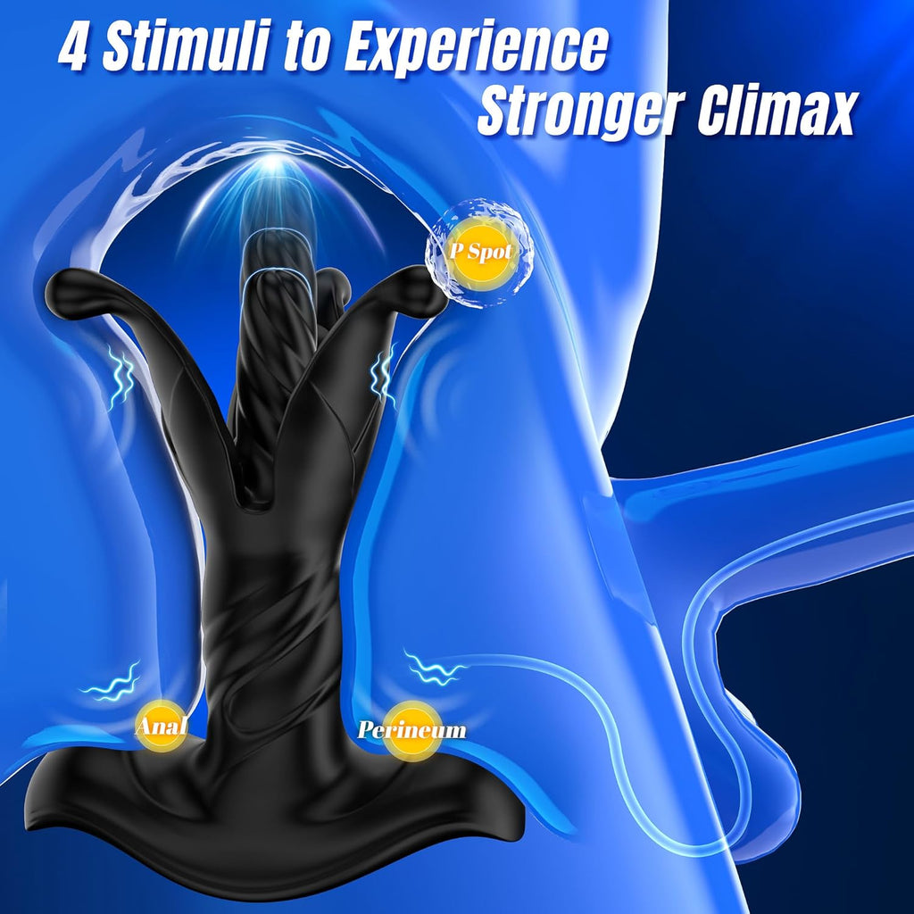 9 Tension Shock Flapping Prostate Massager Thrusting Vibrating Butt Plug