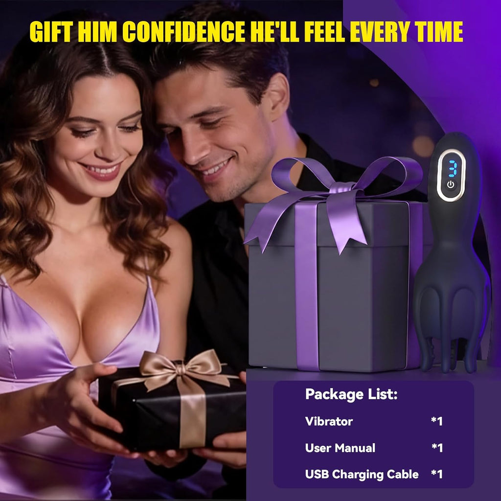 360° Conical Rotating Vibrating Penis Head Stimulator