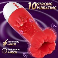 Load image into Gallery viewer, 10x Sucking &amp; Licking Vibrating Male Stroker