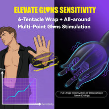 Load image into Gallery viewer, 360° Conical Rotating Vibrating Penis Head Stimulator