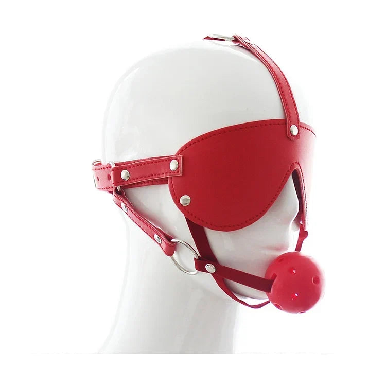 Bdsm Mouth Ball Gag With Eyeshade Combination Set Sex Toy For Adults