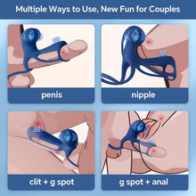 Load image into Gallery viewer, Men's Rechargeable Vibrating Cock Ring – Powerful multi-speed vibration; stretchy design for delayed ejaculation.