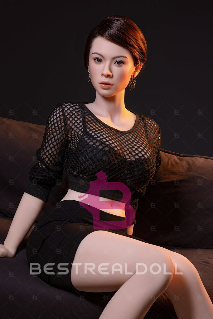 US Stock - RIDMII Aidra 158cm Unique Design Silicone Movable Jaw Oral Sex Love Doll TPE Body Adult ROS Head Sex Doll