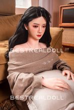 Load image into Gallery viewer, US Stock - RIDMII 163cm Unique Design Muncey Asian Medium Boobs Sex Doll Silicone Head TPE Body Long Black Hair Love Doll