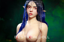 Load image into Gallery viewer, US Stock - Keely 160cm Silicone ROS Head Elf Sex Doll TPE Body M8 Samll Boobs Oral Sex Movable Jaw Adult Love Doll