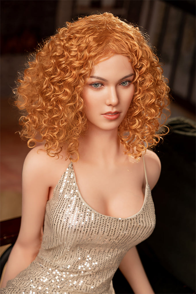 US Stock - RIDMII Jordi Unique Design Silicone Head European Style Sex Doll TPE Body Jelly Breasts Adult Love Doll with Wig
