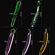 Load image into Gallery viewer, Glass Fruit Penis Female  Masturbator Anal Plug